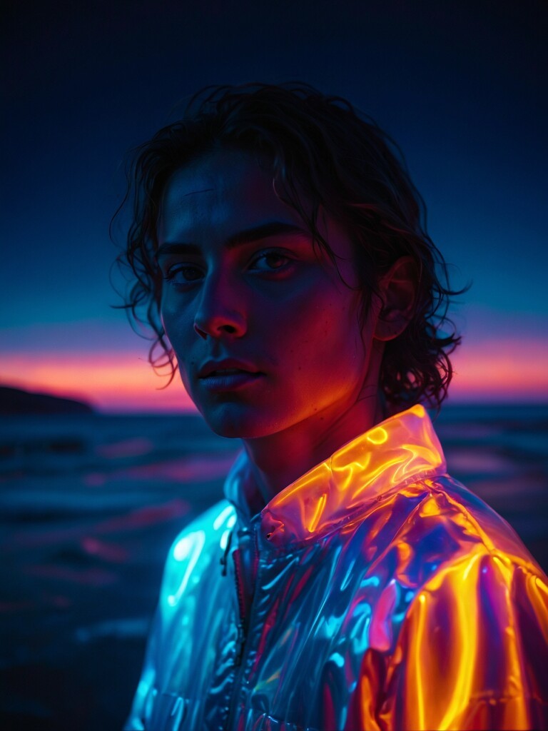 Dark Mystery: Illuminated by Neon Lights